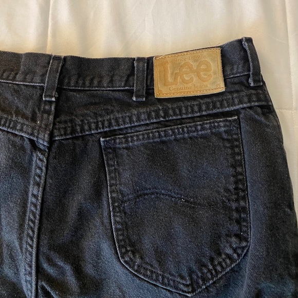 Vintage High Waisted Straight Black Jeans - Picture 2 of 3